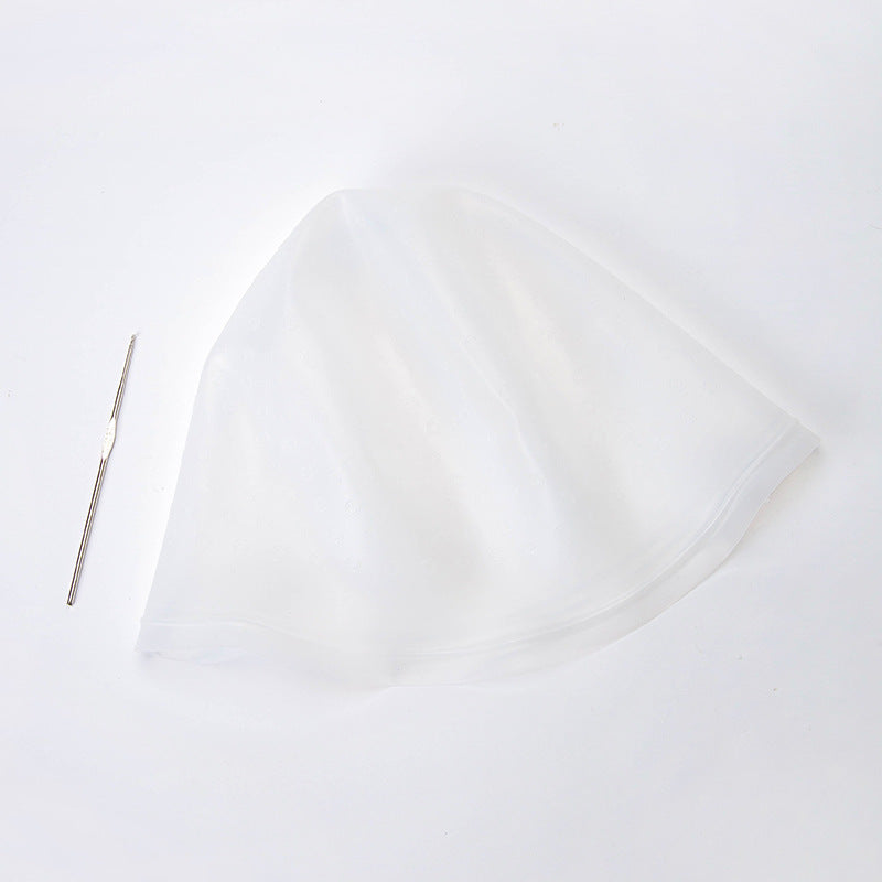 Factory direct sales silicone highlighting cap, hairdressing shop special silicone handy gadget highlighting cap with dyeing needle hair dyeing tool