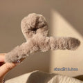 Plush cross deep brown - 13cm