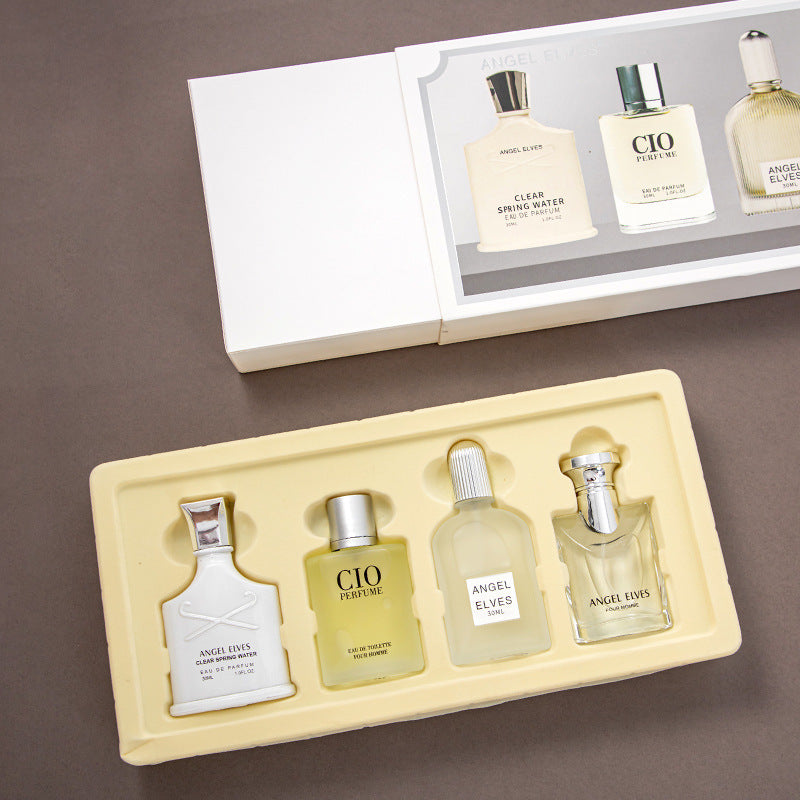 Ideal boy perfume sentiment white tea fragrance and mountain spring ideal mountain residence men's perfume four-piece set export best selling wholesale