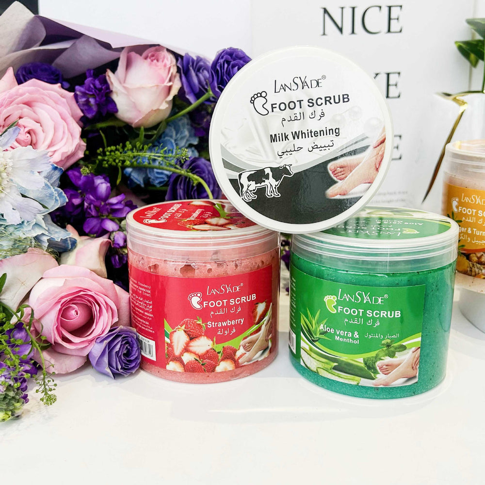 moisturizing body & foot scrub bath salts - deep cleansing, exfoliating, and dead skin removal with fragrant sea salt