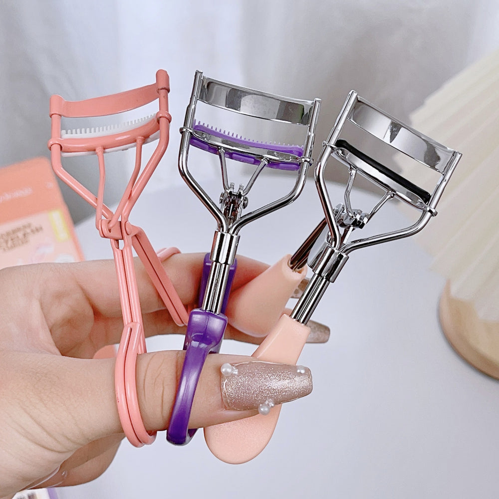 Jonbos one-touch sky-high eyelash curler - portable wide-angle sunflower curl for long-lasting lash lift