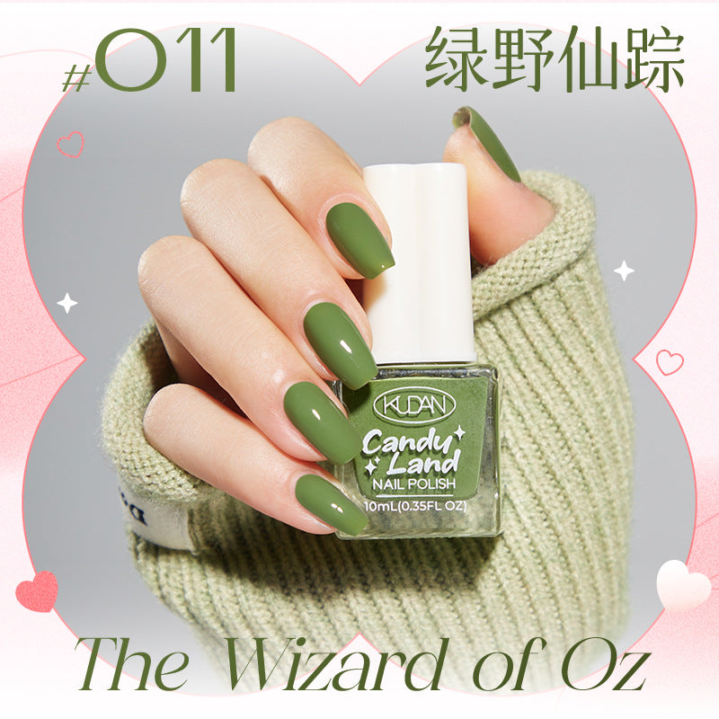 New water-based peel-off nail polish: long-lasting, quick-drying, no-bake, solid color, glitter, nude, and protective base coat - candyland collection