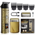 Oil head electric hairdressing salon professional electric clipper rechargeable hairdressing razor bronze electric clipper flat head