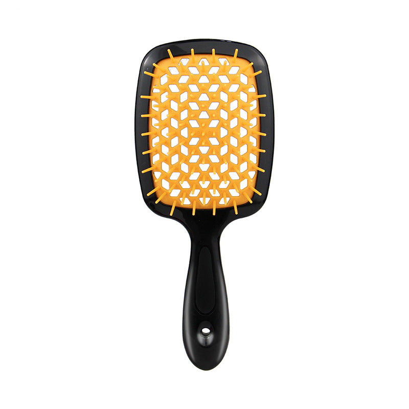 Hairdressing cut out massage grids wet and dry hairdressing comb for home women's straight hair curling comb fluffy styling comb