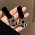 Rhinestone flocking hairpin for women, back of head broken hair bb clip, forehead side bangs clip, classy hairpin headwear autumn
