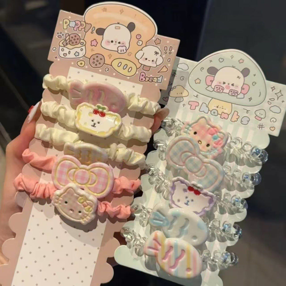 Purple hair clips - 50 piece set: cute hair clips, sweet & girly bang clips, japanese style cartoon hair accessories