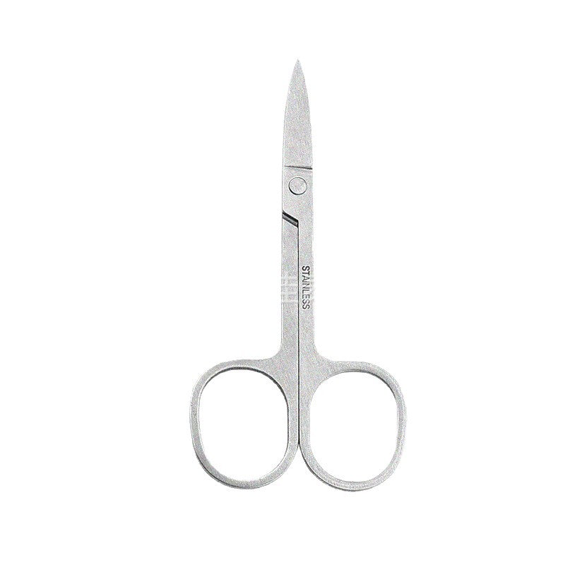 Stainless steel 2.0 sanded nose hair scissors eyebrow trimmer tool round head nose hair trimmer scissors in stock wholesale