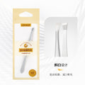 Jonbos stainless steel eyebrow tweezers - straight & slanted tip - eyebrow shaping, hair removal, false eyelash applicator, makeup tool