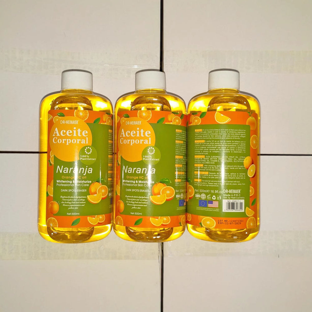 Export fresh orange vc essential oil 500ml facial body brightening moisturizing black removing massage oil naranja oil