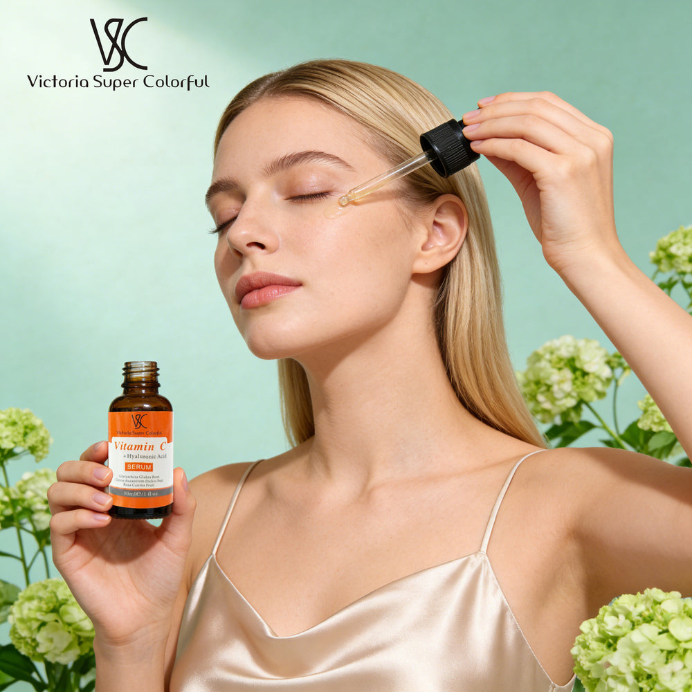 vitamin c plus hyaluronic acid essence 30ml brightening skin tone moisturizing and locking facial essence