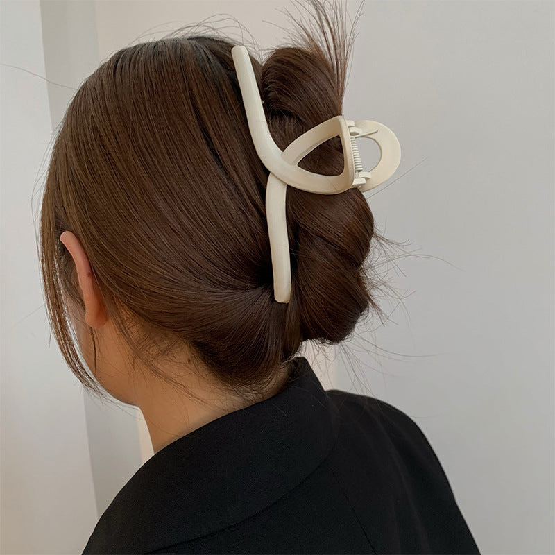 Brown series cross large gripper early autumn new arrival frosted hair clip frenchcasualelegantretro shark clip hair accessories