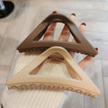 Simple frosted triangle gripper 2024 new style hair gripper elegant large shark clip hair clip headwear