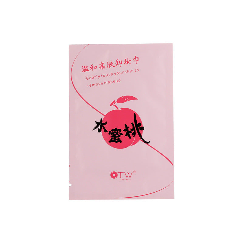 Otw peach gentle cleansing makeup remover wipes disposable individually packaged eye, face and lip makeup remover wipes 30 pieces
