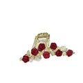 Ancient style classyelegant metal rose flower hair clip for women, back of head flower hair clip, shark clip, headwear