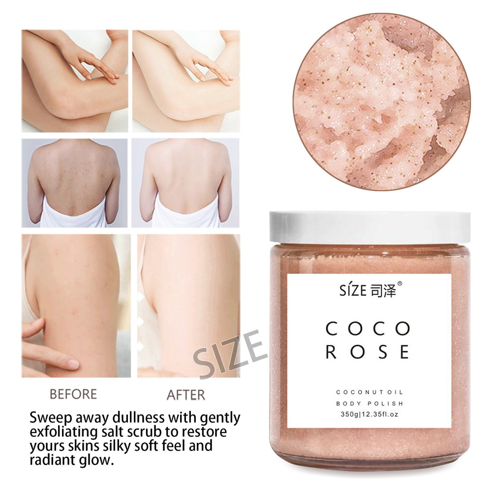 foreign trade scrub salt bath salt exfoliating chicken skin rose coco scrub bath salt wet salt 350g