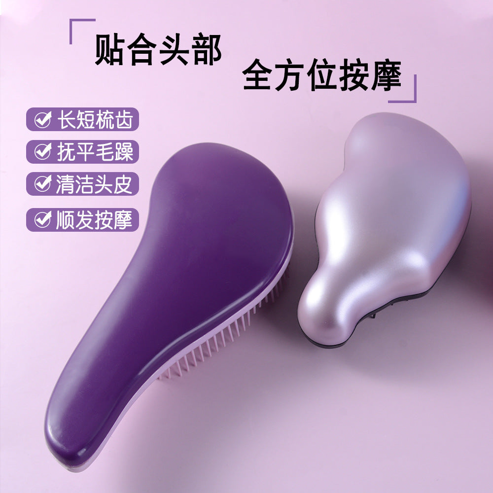 Anti-static massage hair smoothing comb, ergonomic hair care comb, scalp massage anti-tangle hair comb, can be oem personalized