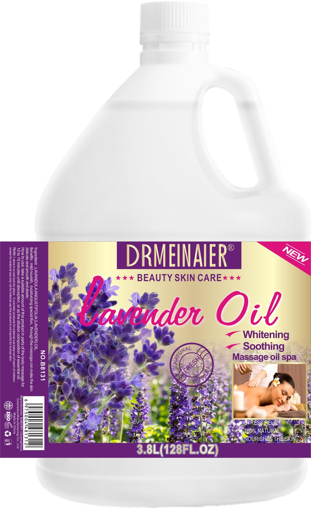 3.8l large bucket massage oil floral fruity brightening facial & body moisturizing olive oil lavender essential oil spa oil