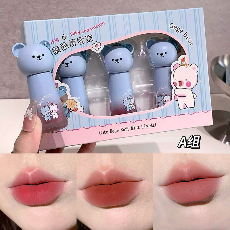 Gege bear makeup - soft matte lip clay: velvety, matte, highly pigmented, non-drying, waterproof, and whitening lip glaze