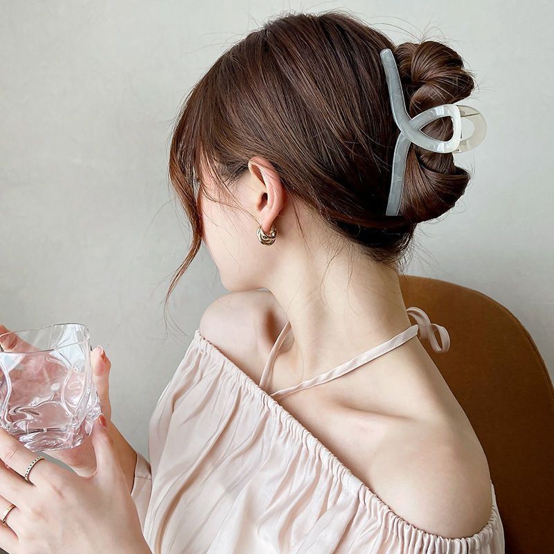 Frosted acrylic hair clip for women, large size, eleganceelegant shark clip, back of head hairpin clip, headwear hairpin