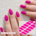 Zhengxiang custom gel nail stickers - waterproof solid color, european & american style, cross-border uv light therapy, semi-cured, full cover nail art stickers