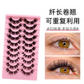 European and american segmented false eyelashes russian volume 3dstereo large curvature european and american thick false eyelashes glue style