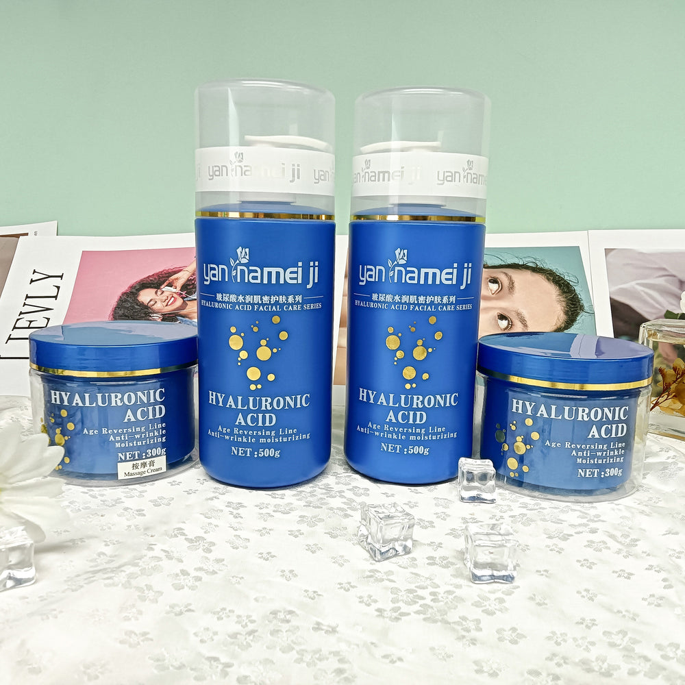 hyaluronic acid moisturizing skin care kit hydrating moisturizing water cream beauty salon line suit genuine four-piece set
