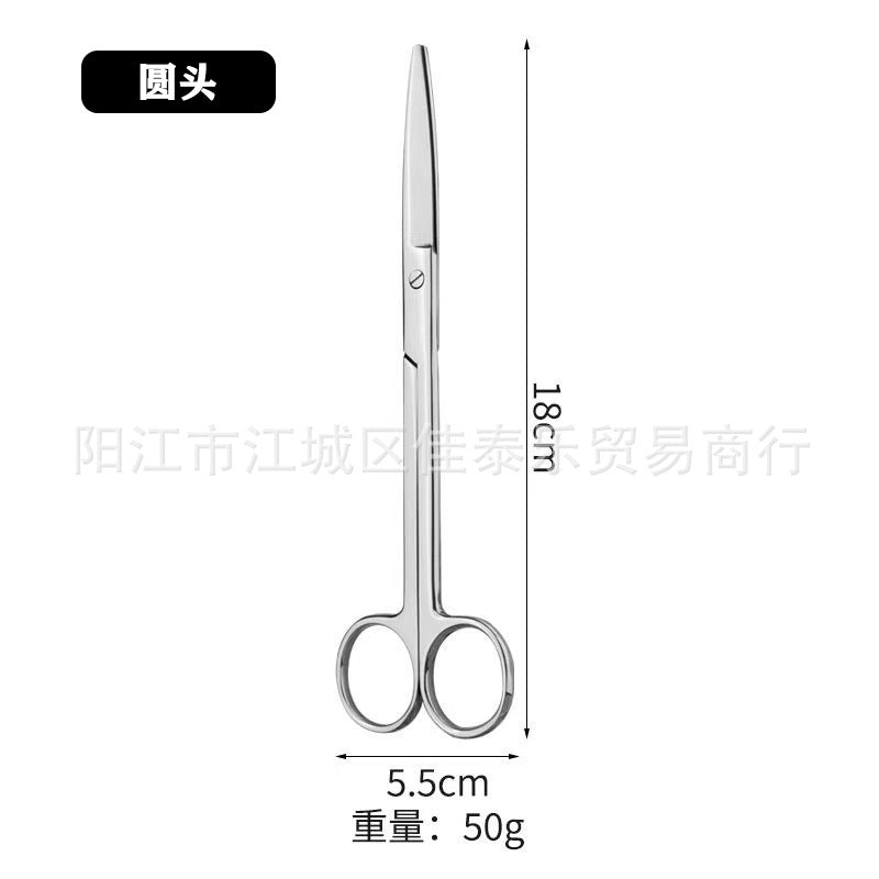 Wholesale stainless steel scissors, elbow, straight tip, thickened thread, large and small scissors, seam scissors, beauty tools