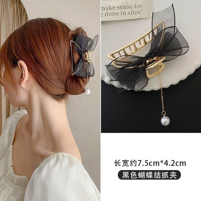 New arrivalclassy sense bow hair clip summer autum tassel gripper lace shark clip mesh hair clip hair clip hair accessories
