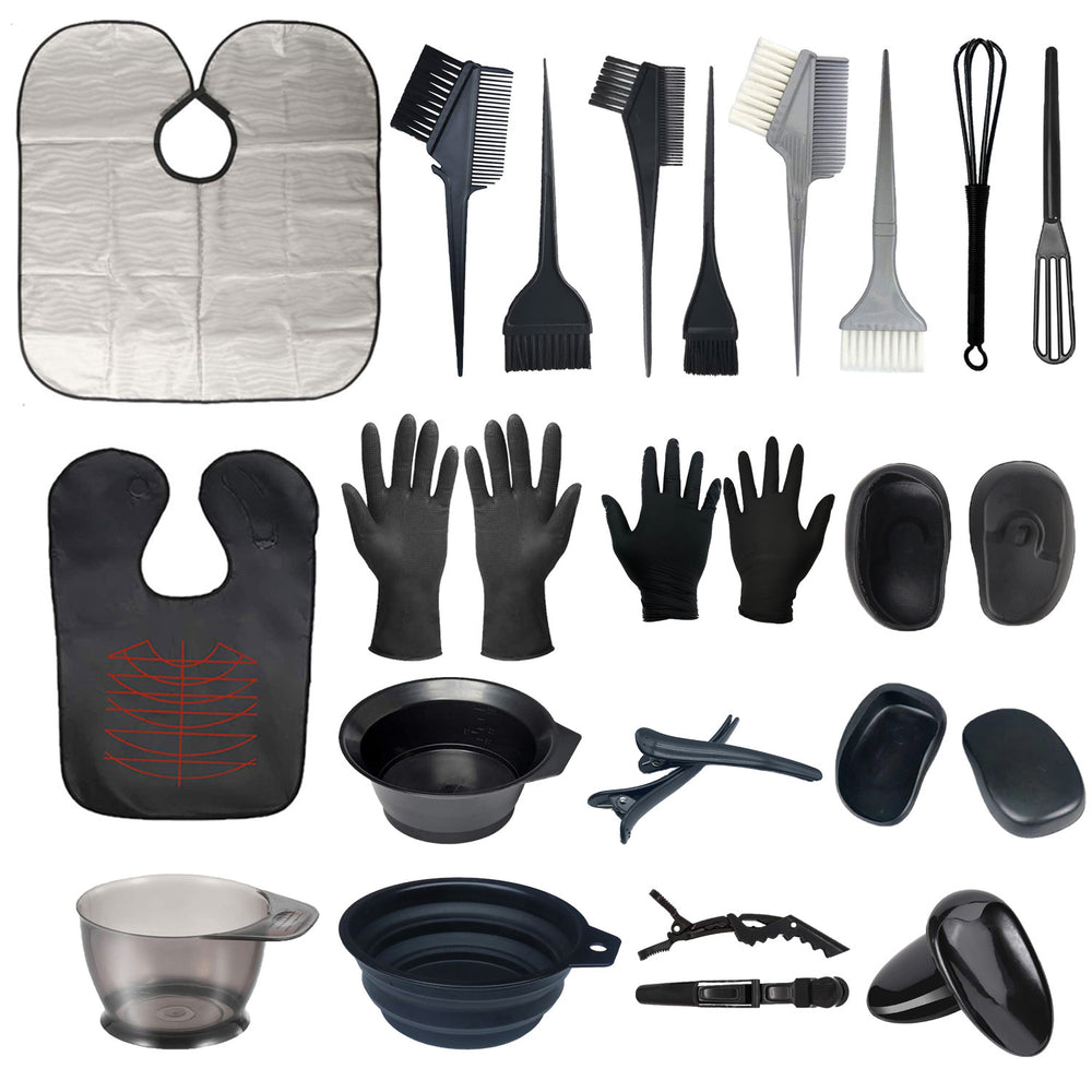Wholesale hair dyeing tool set from manufacturer - plastic hair dyeing tools, disposable hairdressing tools for hair dyeing, perming, and hair masking