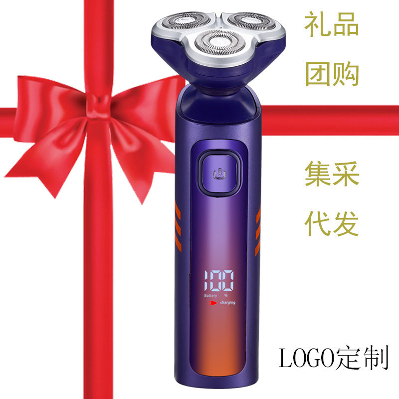 wholesale men's full body washable shaver usb rechargeable smart floating triple blade electric razor
