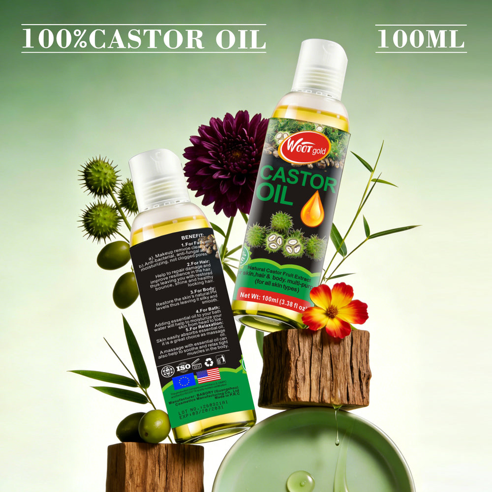 natural castor oil 100ml moisturizing skin soothing hair care skin care body massage multi-effect essential oil