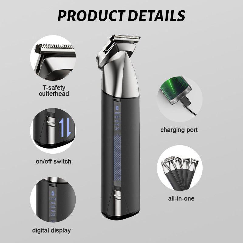 men's hair clipper suit 4-in-1 electric clipper nose hair trimmer electric shaver electric clipper