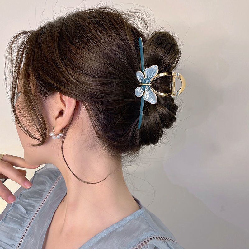 Metal retro palace style butterfly clip cold style hair large shark clip girl hairpin hair accessories wholesale