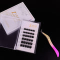 36 clusters of glue-free false eyelashes suit european and american curling self-adhesive removable thick eyelashes tweezers eyelash set