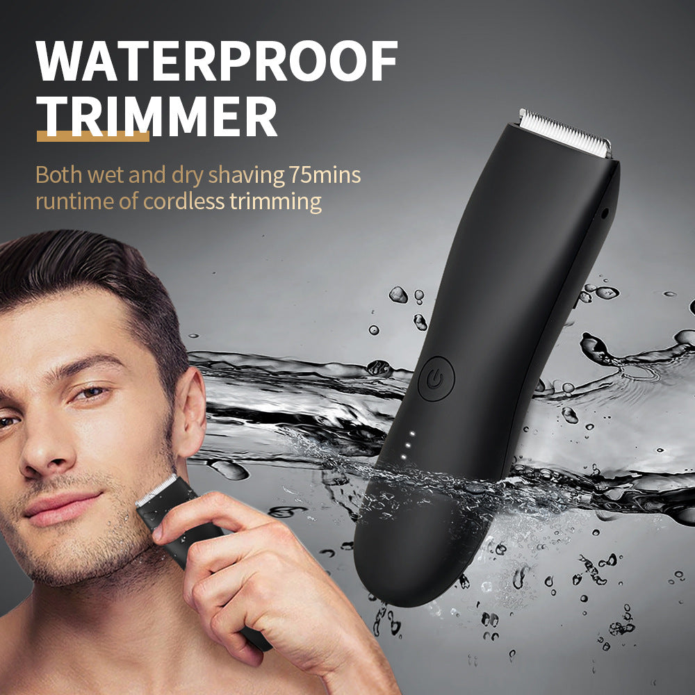 Electric men's private parts shaver, full body washable pubic hair trimmer, temu body hair shaver