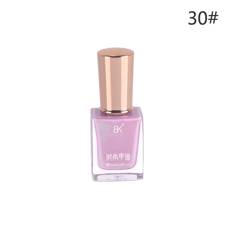 Bk summer new arrival: 36-color trendy oil-based nail polish - peel-off, no-bake, long-lasting, smudge-proof, brightening manicure