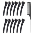 13-piece comb clip hairdressing set steel needle comb duckbill clip hair accessories hairdressing tool handy gadget