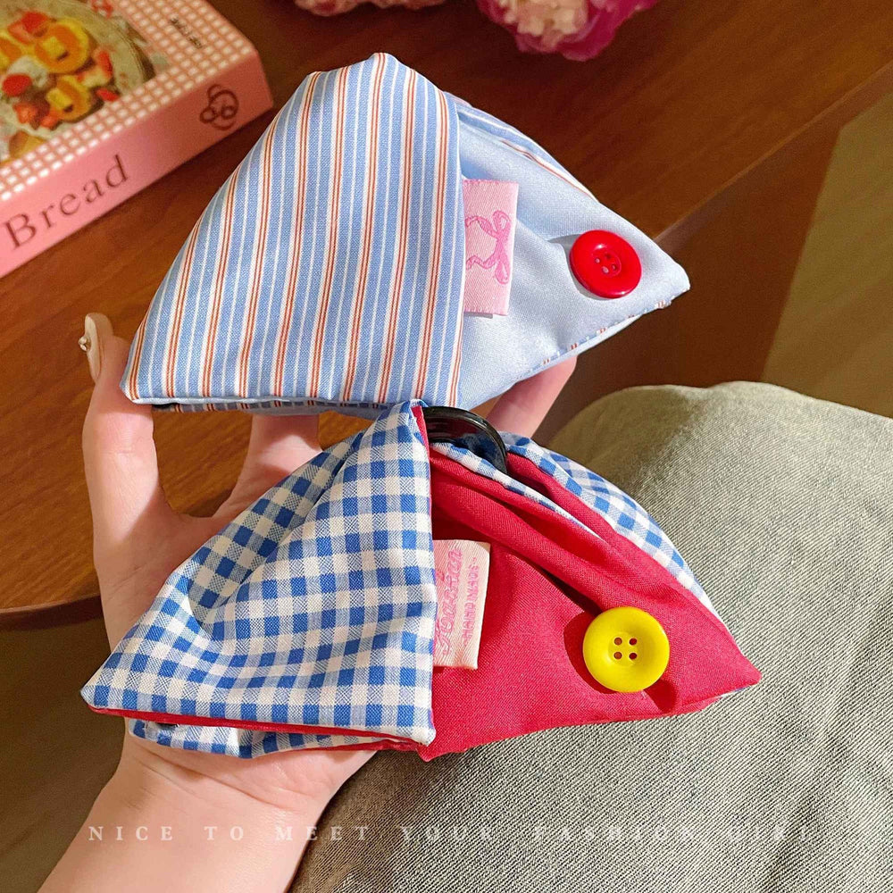 Sense of design red fabric hairpin female back of head gripper large classy triangle shark clip hairpin headwear