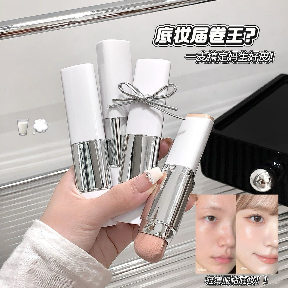 Kakashow lazy double-ended powder bottom stick vermicelli water-glossy skin concealer brightening non-removing makeup highlight stick powder bottom cream