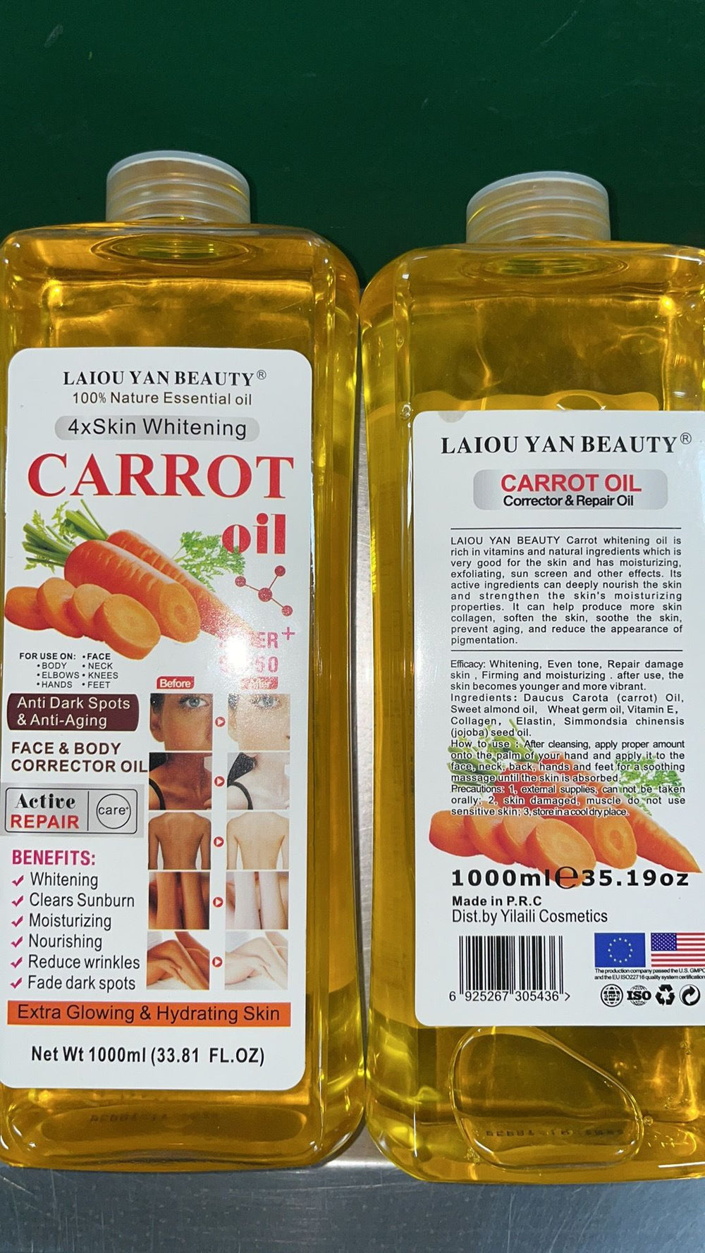 turmeric oil 1000ml, kojic acid oil, facial & body tea tree massage oil, massage & spa, cross-border wholesale