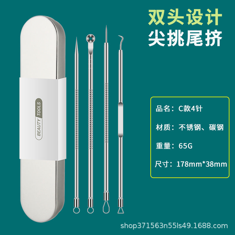 stainless steel acne clip cell clip acne needle suit acne squeeze blackheads whiteheads beauty needle multi-piece suit