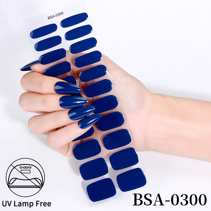 no-bake gel manicure stickers waterprooffashionpure color nail stickers no cure gel nail wraps