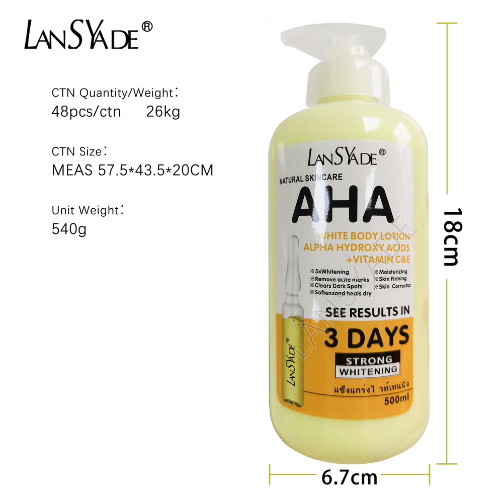 aha fruit acid vc body lotion ve skin beautifying and brightening lotion 500ml moisturizing lotion export wholesale