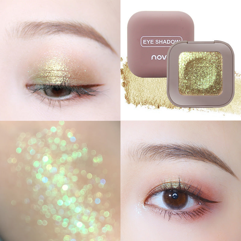 Makeup novo keyboard fingertip eyeshadow sparkling super shiny powder long-lasting non-removing makeup mashed potato single color eyeshadow palette