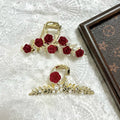 Ancient style classyelegant metal rose flower hair clip for women, back of head flower hair clip, shark clip, headwear