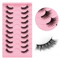 Export half-eye false eyelashes 10 pairs of cat-eye eyelashes fox style fashion black stem thick curled eyelashes one piece