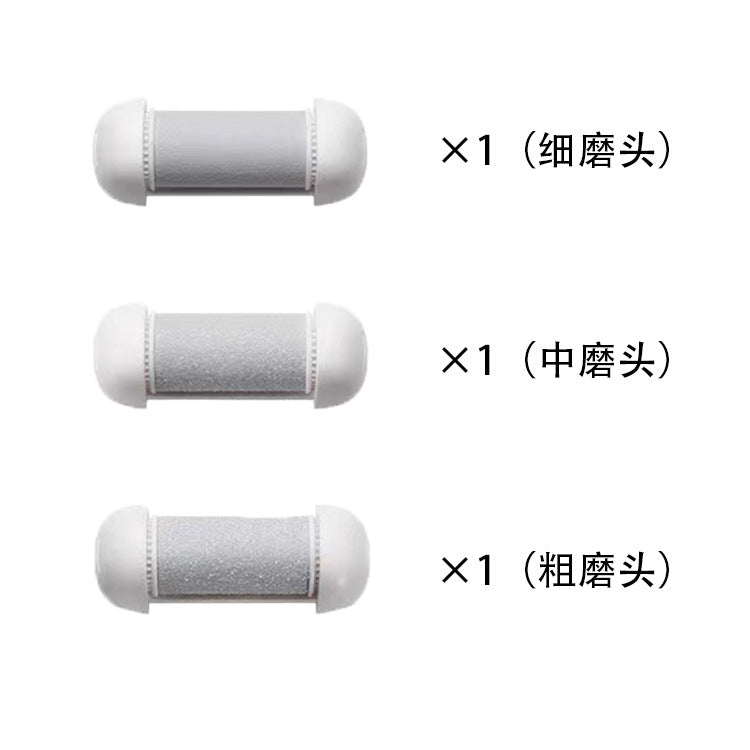 Wholesale electric foot file - black & white grinding heads, callus remover, pedicure tool accessories, portable foot care
