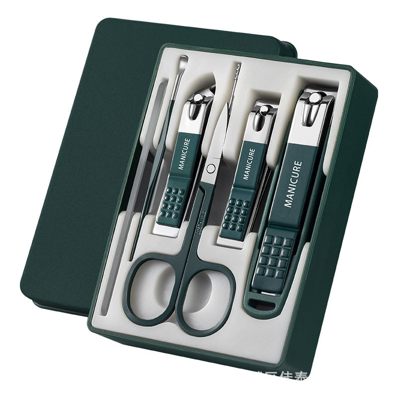 German nail clipper suit full set anti-splash nail clippers ear digging spoon care manicure tools slanted nail scissors
