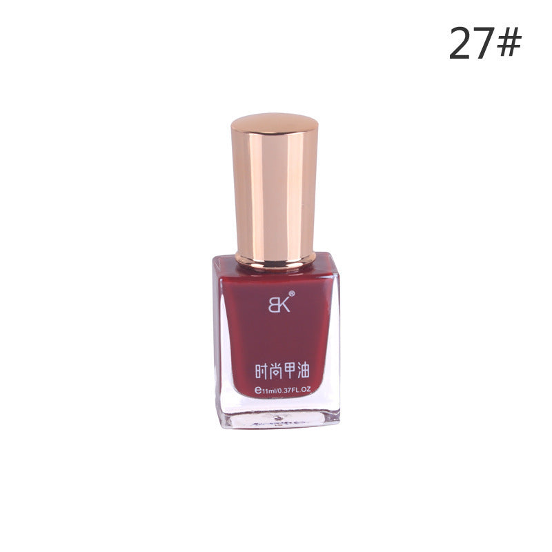 Bk summer new arrival: 36-color trendy oil-based nail polish - peel-off, no-bake, long-lasting, smudge-proof, brightening manicure