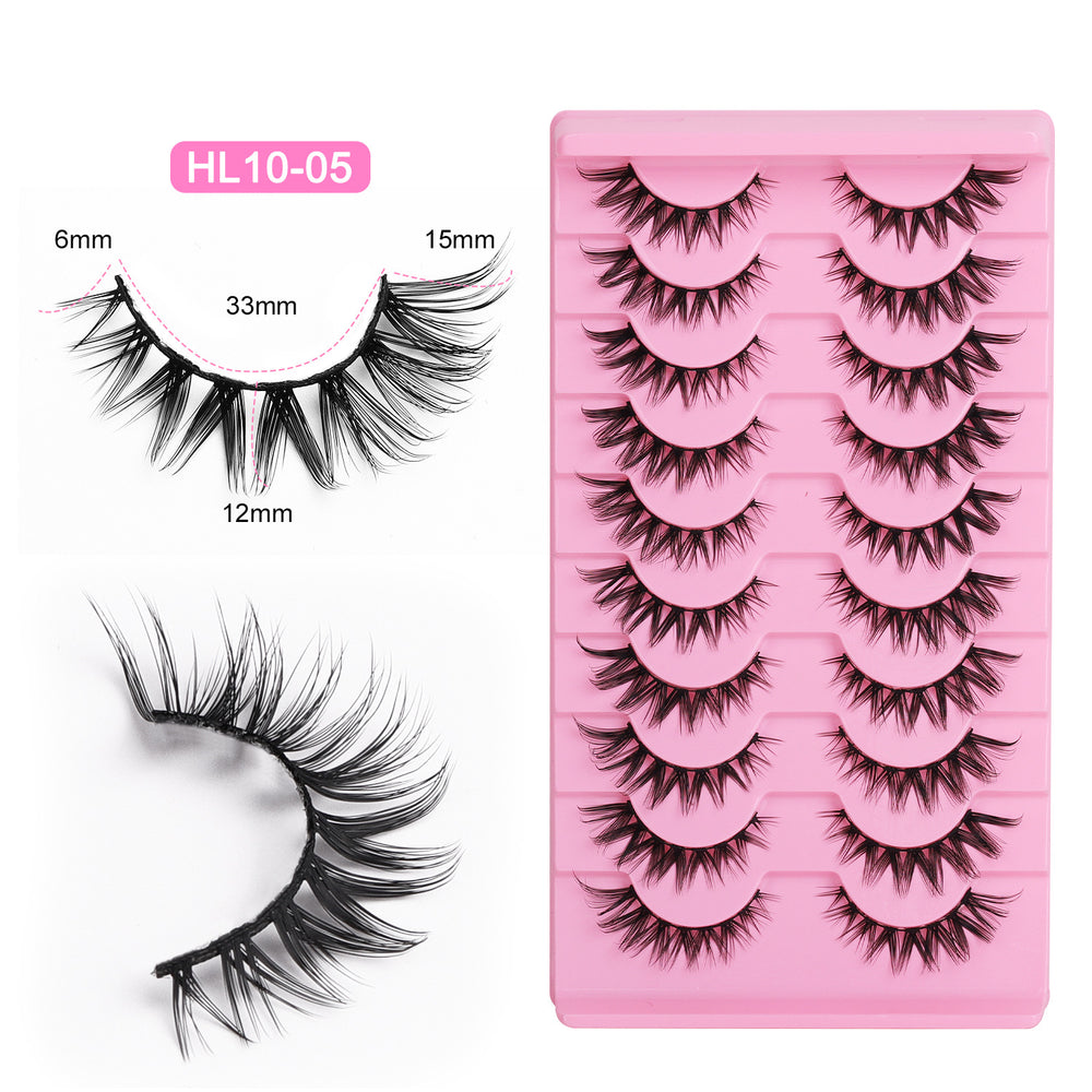 Bestselling faux fox eye lashes for export - dense, dd curl, russian volume, one-piece, hard band false eyelashes - qingdao